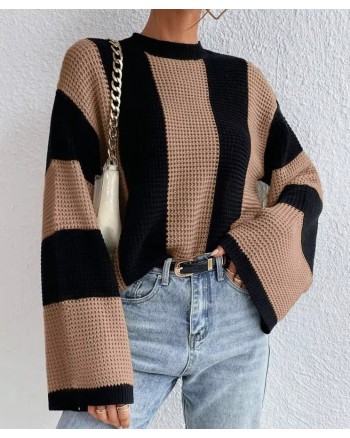 KNIT OVERSIZED SWEATER WITH STRIPES